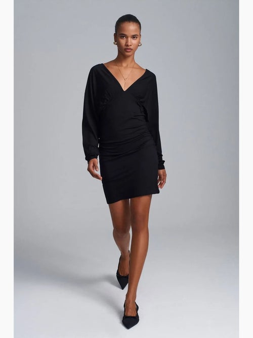 Robe courte moulante avec drapé dilvin - Kiabi
