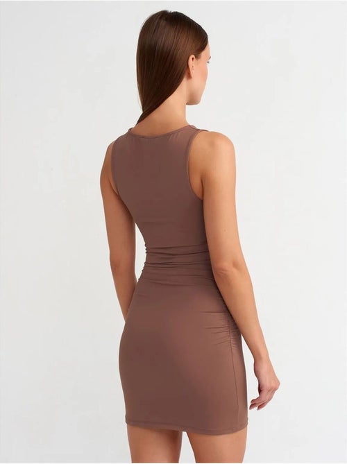 Robe Courte Moulante Avec Drapé - Kiabi