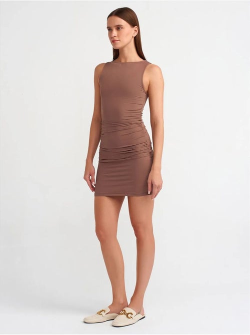 Robe Courte Moulante Avec Drapé - Kiabi