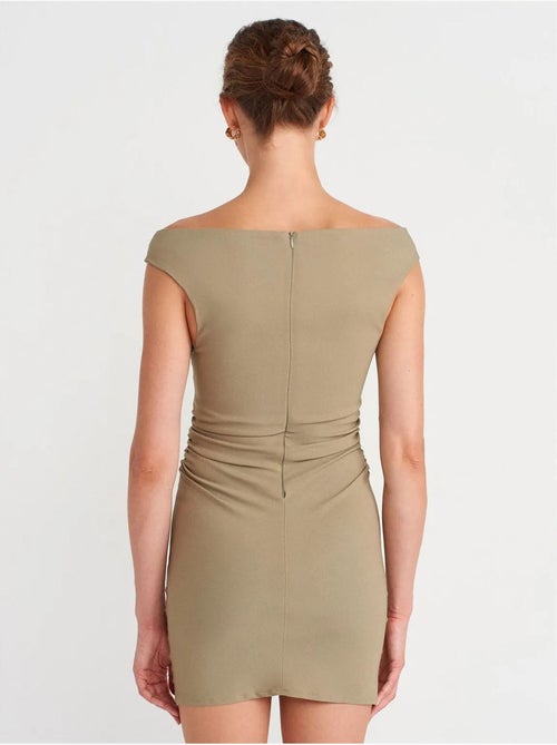 Robe Courte Moulante Bardot - Kiabi Robe Courte Moulante Bardot - Kiabi