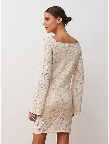 Robe courte moulante en dentelle dilvin