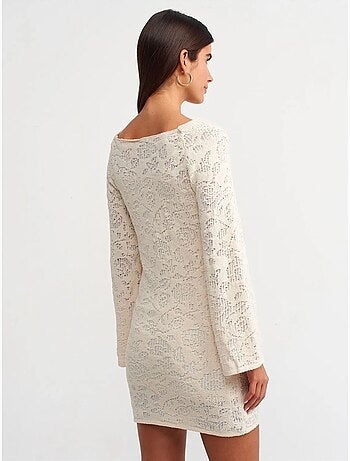 Robe courte moulante en dentelle dilvin