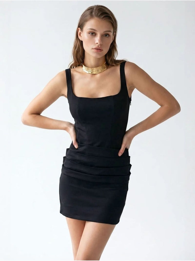 Robe courte moulante femme mixray Noir - Kiabi