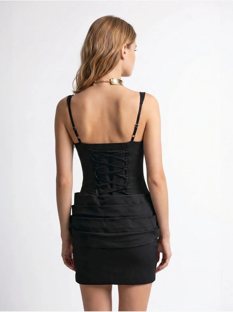 Robe courte moulante femme mixray Noir - Kiabi