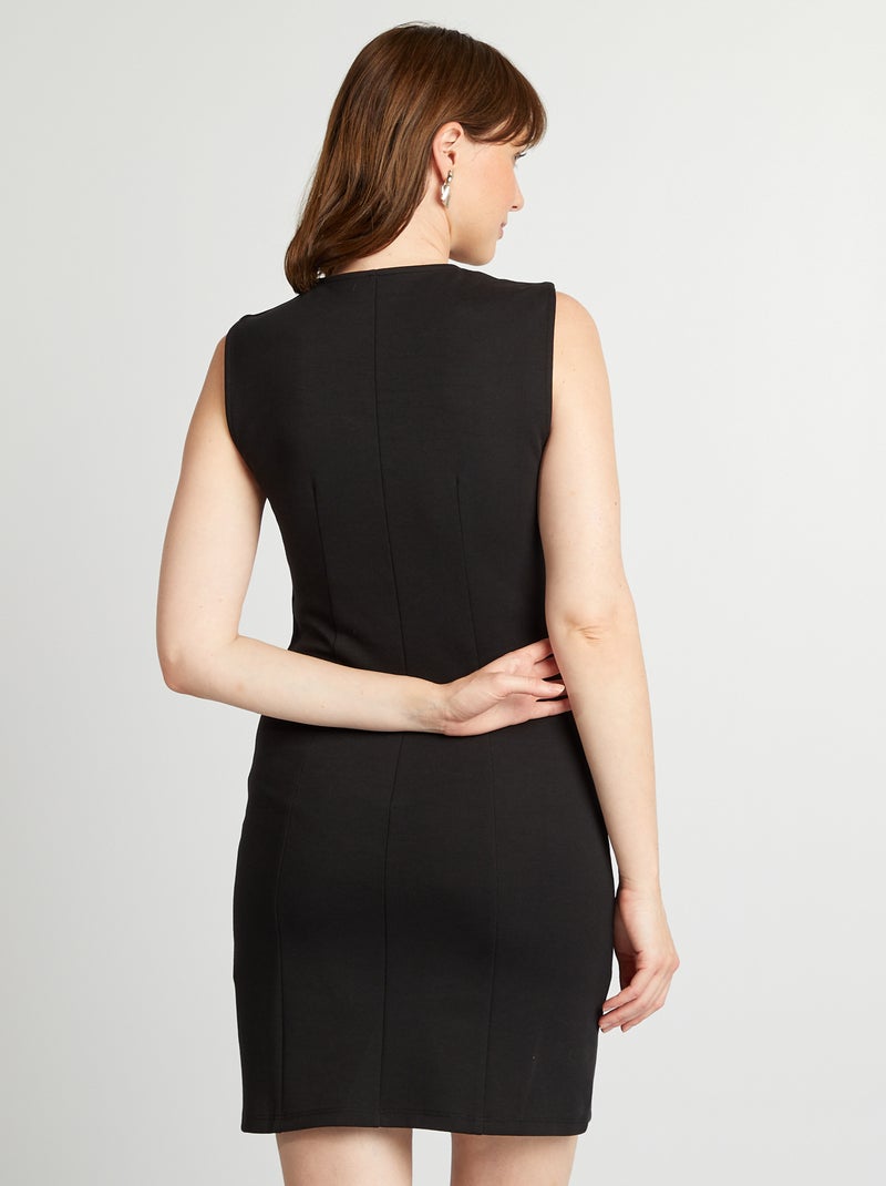 Robe courte moulante noir - Kiabi