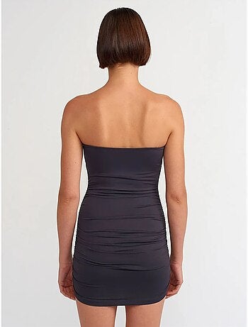 Robe courte moulante sans bretelles dilvin