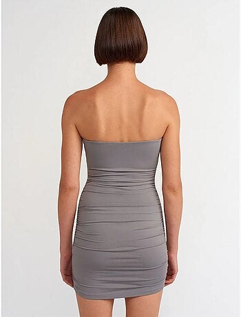 Robe courte moulante sans bretelles dilvin