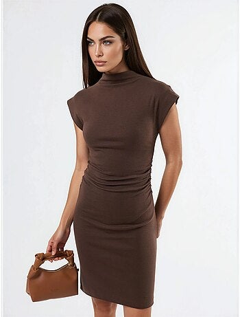 Robe courte moulante sans manches busem