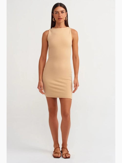 Robe courte moulante sans manches dilvin - Kiabi