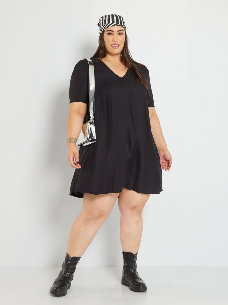 Robe courte noir - Kiabi