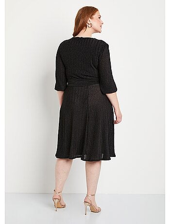 Robe courte pailletée cache-coeur - Afibel