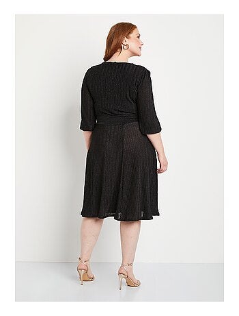 Robe courte pailletée cache-coeur