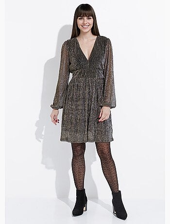 Robe courte pailletée taille haute - AFIBEL