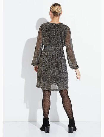 Robe courte pailletée taille haute - AFIBEL