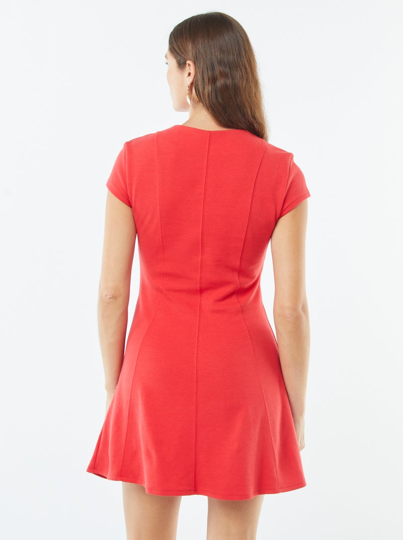 Robe courte patineuse Rouge - Kiabi