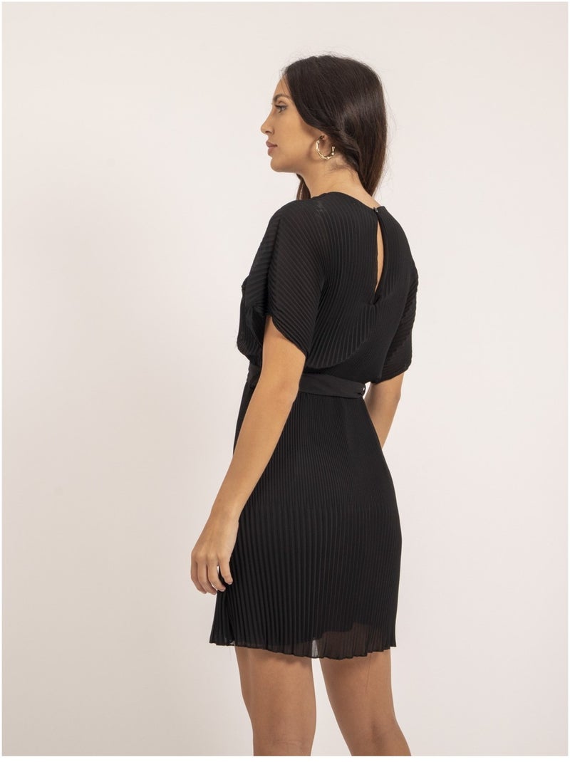 Robe courte plissée IWILD Noir - Kiabi