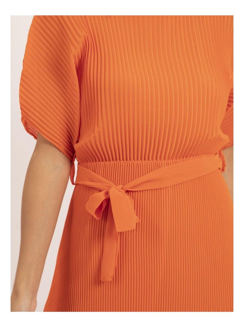 Robe courte plissée IWILD Orange - Kiabi