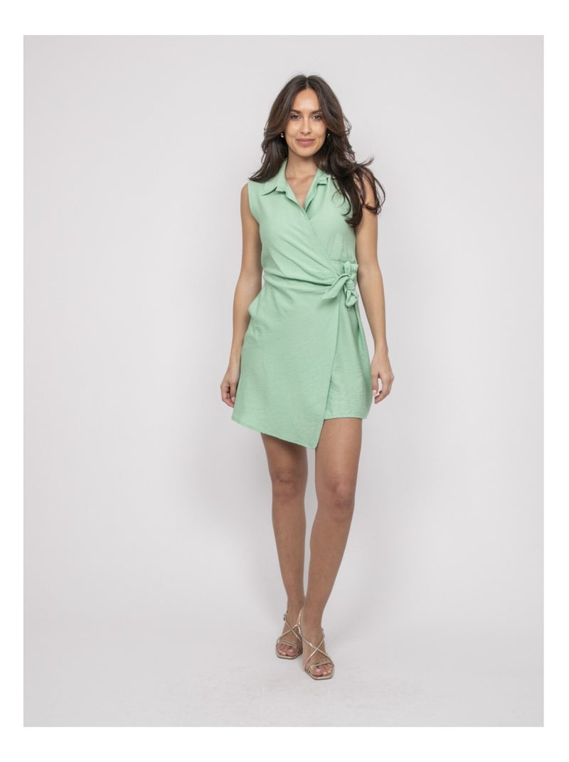 Robe courte portefeuille ITANEL Vert d'eau - Kiabi