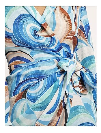 Robe courte portefeuille motifs INDIKA