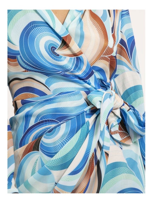 Robe courte portefeuille motifs INDIKA - Kiabi