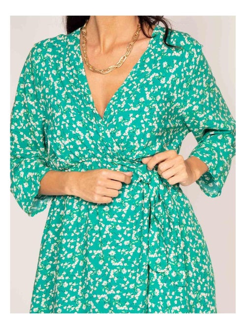 Robe courte portefeuille motifs INEO - Kiabi