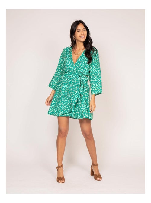 Robe courte portefeuille motifs INEO - Kiabi