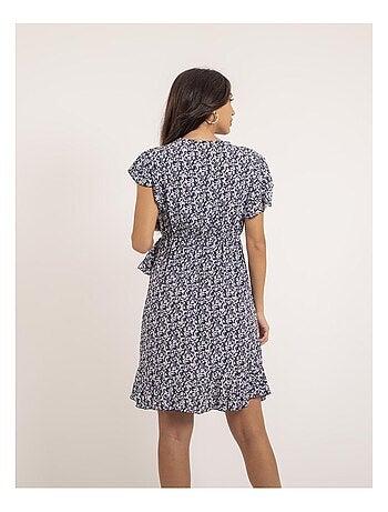 Robe courte portefeuille motifs INEZA