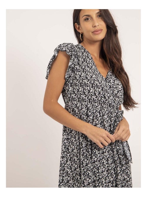 Robe courte portefeuille motifs INEZA - Kiabi