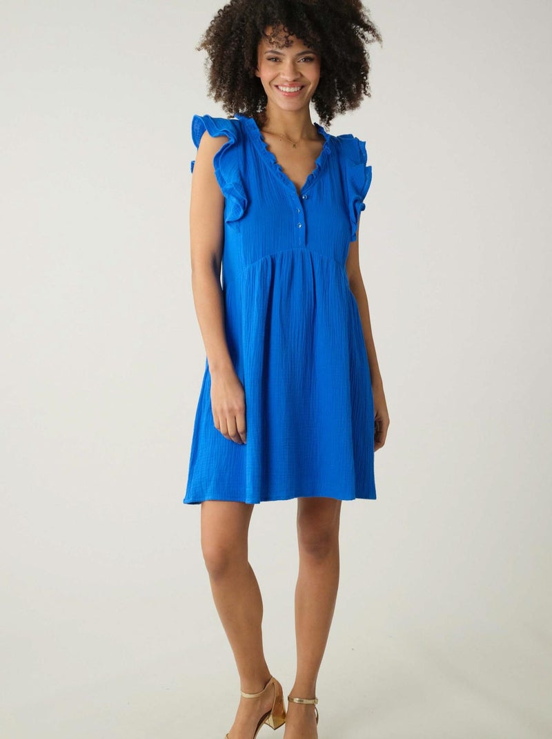 Robe courte pour femme 'Deeluxe' Bleu fluo - Kiabi