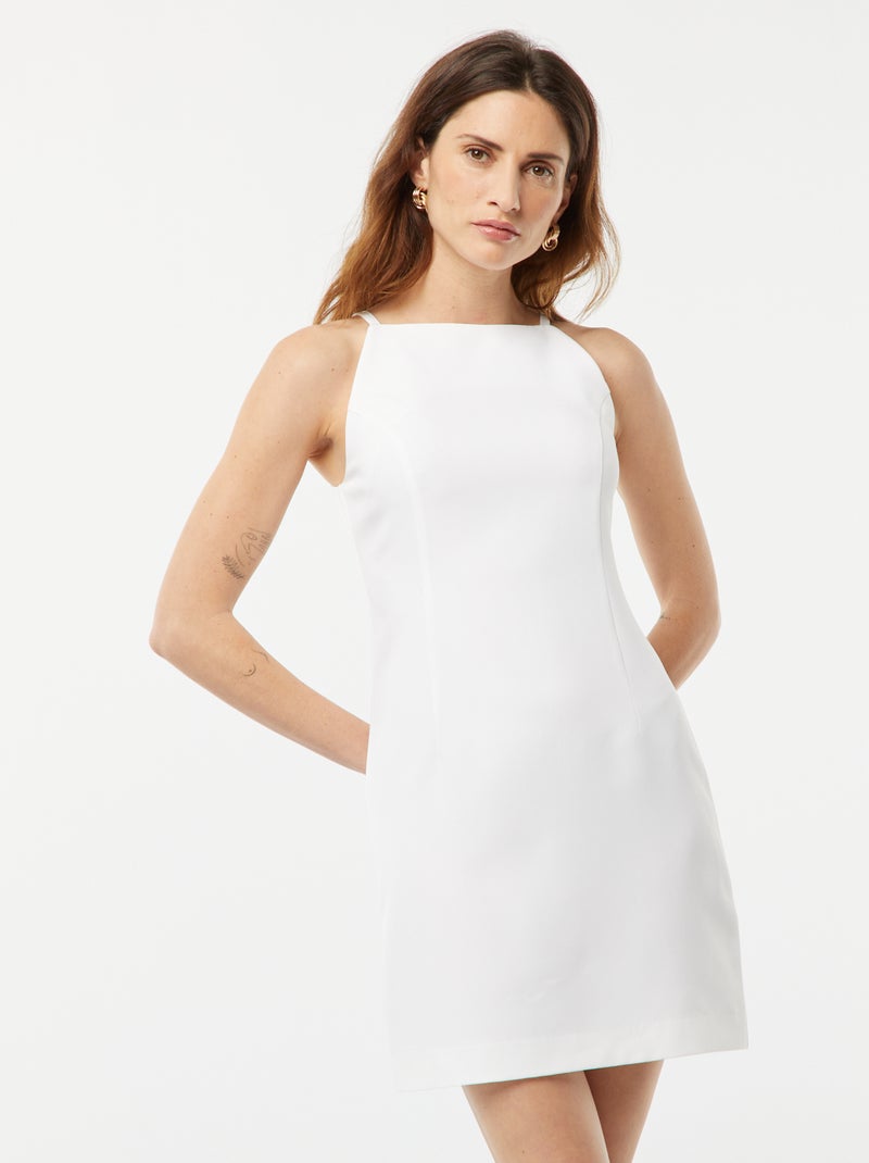 Robe courte sans manches Blanc - Kiabi