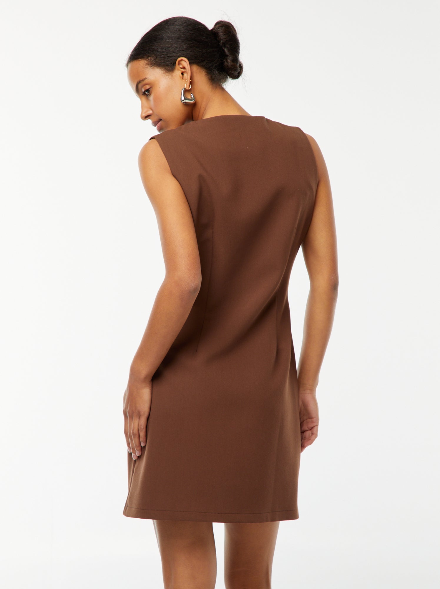 Robe Sans Manches Poivre Blanc – Marron Doublée Taille 42/XL – Occasion Très Bon État