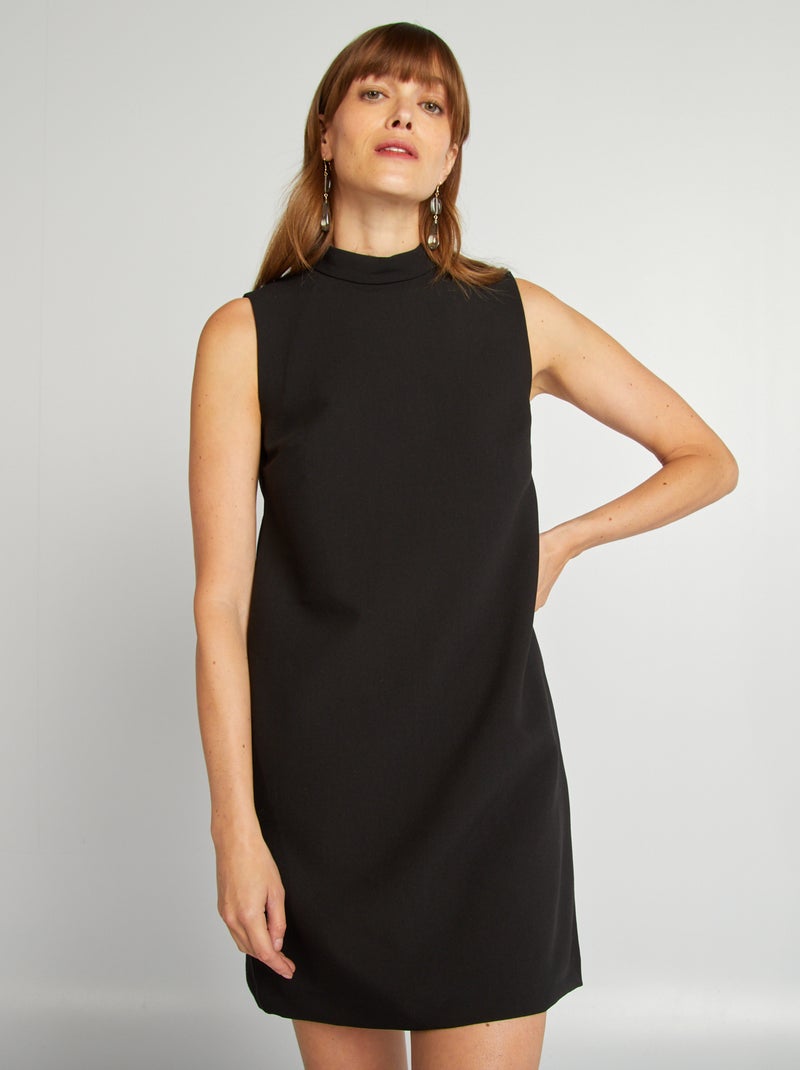 Robe courte sans manches noir - Kiabi