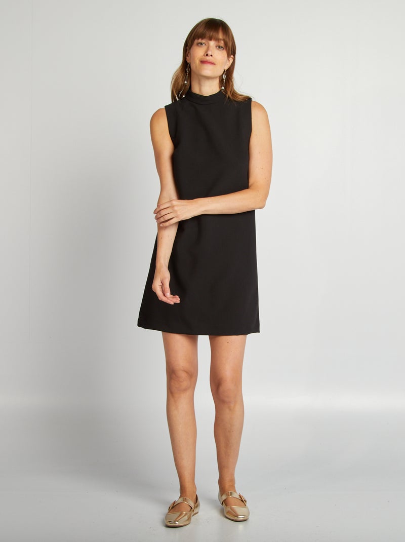 Robe courte sans manches noir - Kiabi