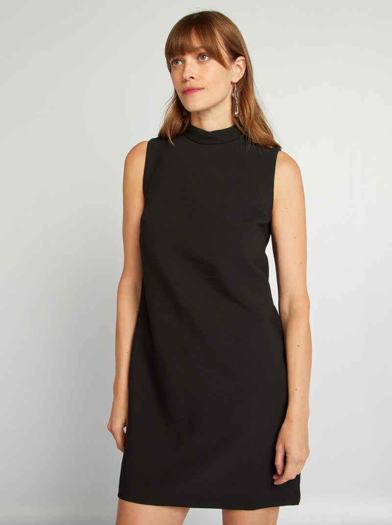 Robe courte sans manches noir - Kiabi