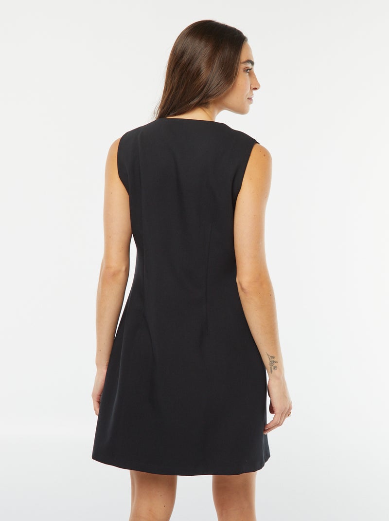 Robe courte sans manches Noir - Kiabi