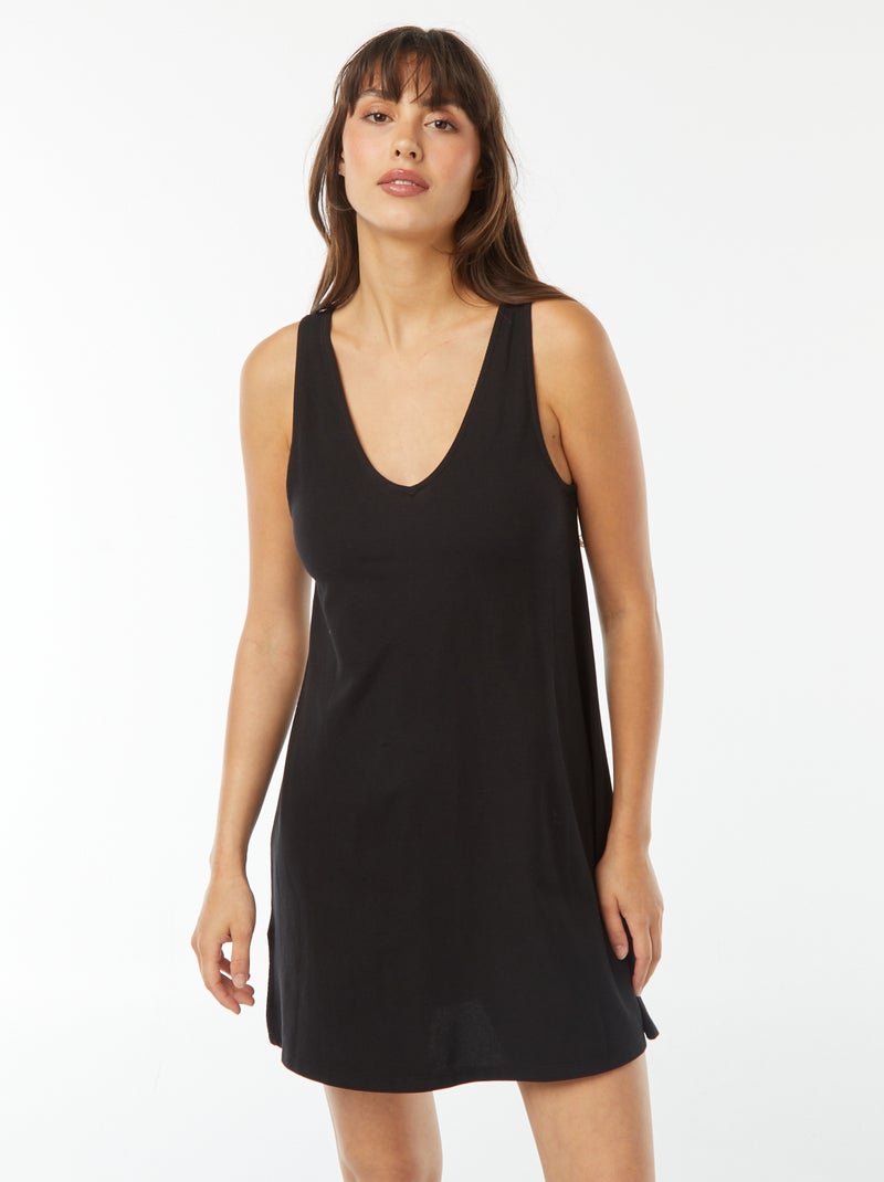 Robe courte sans manches réversible Noir - Kiabi
