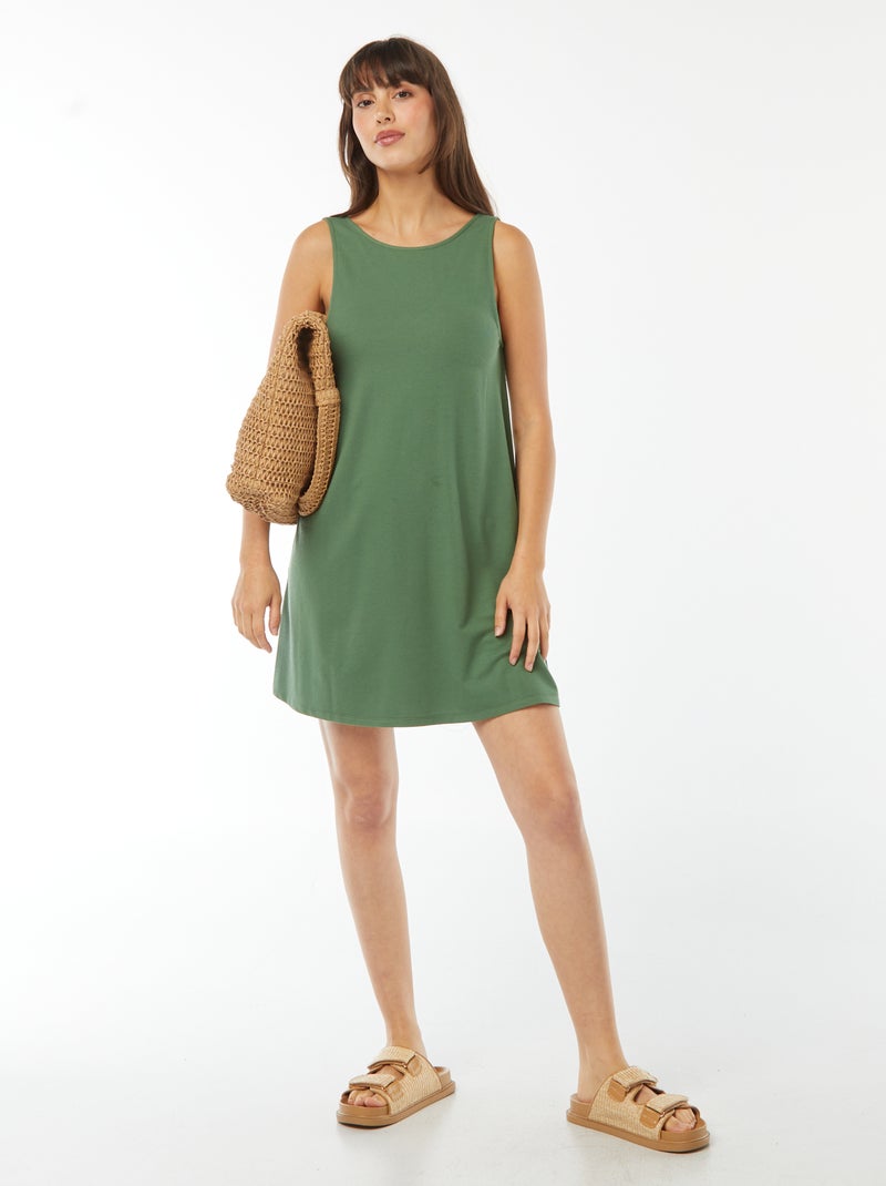 Robe courte sans manches réversible Vert - Kiabi