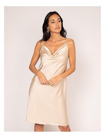 Robe courte satin IDALIA