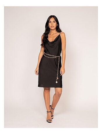 Robe courte satin IDALIA