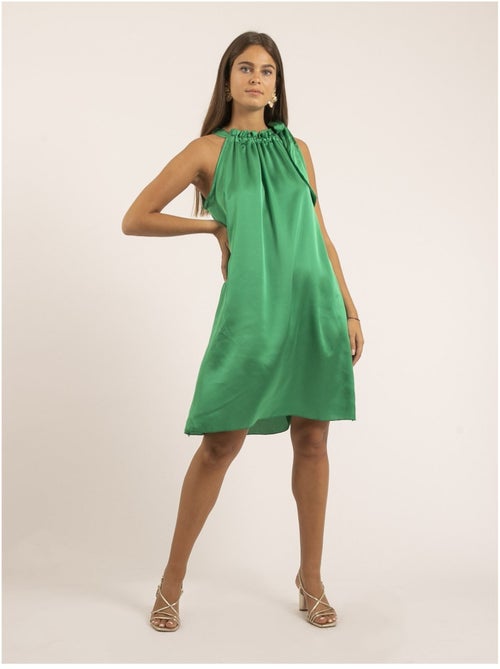 Robe courte satin IMUNE - Kiabi