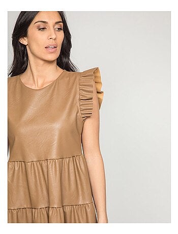 Robe courte similicuir IODINE