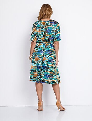 Robe courte smockée base évasée - AFIBEL