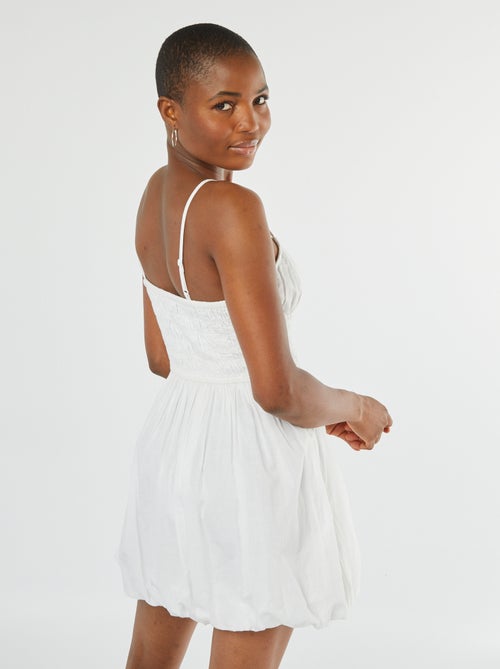 Robe courte smockée - Kiabi