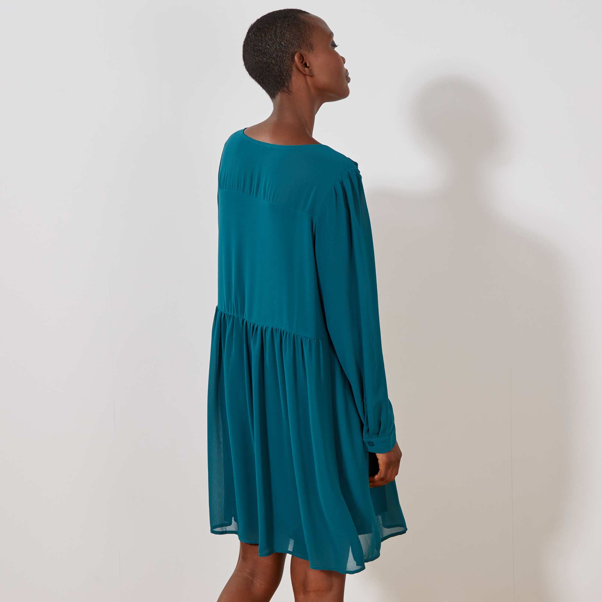 Robe courte style babydoll Femme noir Kiabi 18,00€