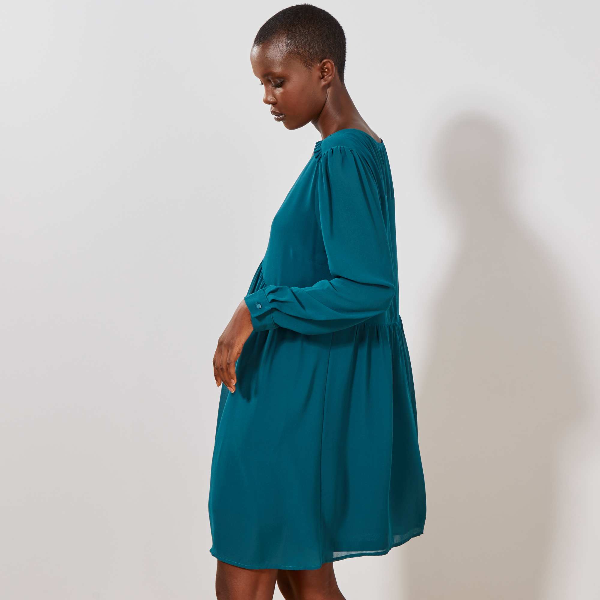 Robe courte style babydoll Femme noir Kiabi 18,00€