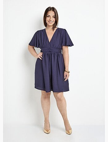 Robe courte taille empire, manches kimono - AFIBEL