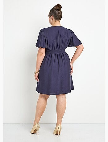 Robe courte taille empire, manches kimono - AFIBEL