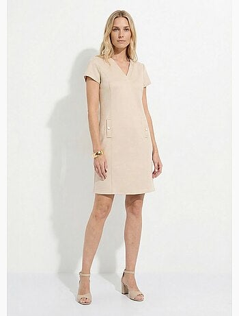 Robe courte tissu suédé velouté - Afibel