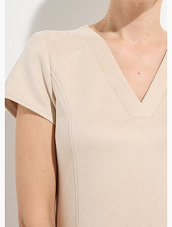 Robe courte tissu suédé velouté - Afibel