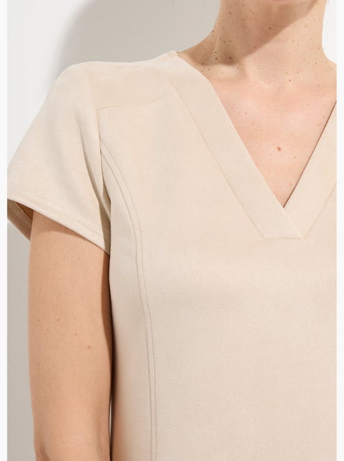 Robe courte tissu suédé velouté - Afibel - Kiabi